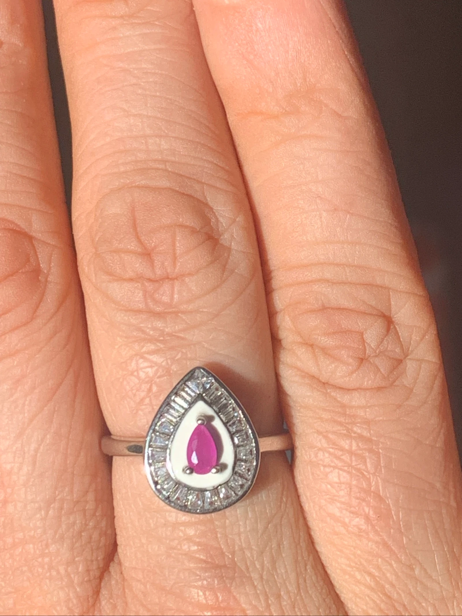 Anneau en argent avec rubis rose naturel – photo 7